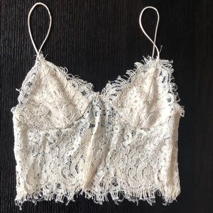 White bralette blouse